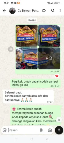 Testimonial Papan Bunga Pernikahan bsd